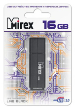 Флэш-диск Mirex 16GB Line черный