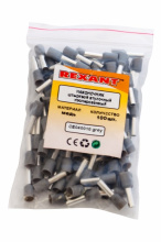 Наконечник штыр втул изол  4мм²- 9 НШВи серый 100шт Rexant (100)