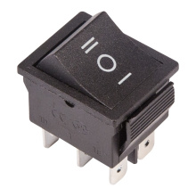 Выкл Rexant вкл-выкл-вкл 15А 6 контактов 2 полюса черный с нейтралью 10)