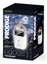 З/у-акк 60000мАч Perfeo PRODIGE PD+QC 3.0/1 Type-C/1 Lightning/2 USB/Выход: 5A, max 22,5W/LED белый