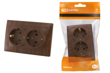 Розетка TDM Таймыр 2-ая бук с/з (10/100)