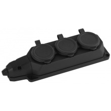 Розетка (колодка) каучуковая 3 гнезда 2P+PE 16A IP44 Эра (9)