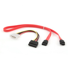 Комплект кабелей SATA интерфейс (48см) 7pin/7pin + питания (15см) 4pin/15pin Cablexpert медь пакет