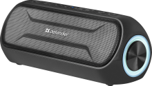 Колонка порт Bt Defender Enjoy S1000 20Вт акк 2000мАч AUX/TWS/LED-подсветка чёрный (20)