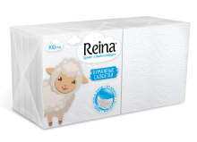 Салфетки Reina 1слой белые 300шт (15/360)