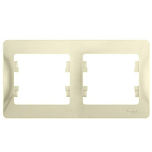 Рамка Glossa 2-ая горизонт бежевый (30)