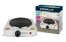 Электроплитка 1конф Ergolux ELX-EP03-C01 1000Вт диск белый (12)