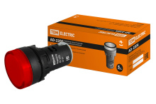 Лампа инд TDM AD-22DS(LED) красный  24В (10)