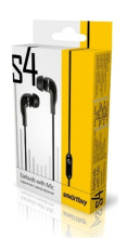 Гарнитура вкладыши SmartBuy S4 черный коробка (1/60)