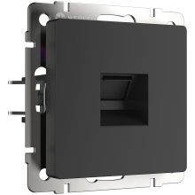 Розетка Werkel RJ45 механизм чёрный матовый (10)