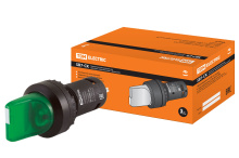 Перекл TDM SB7-CK2365-24V I-O 1з подсветка короткая ручка зеленый (10)