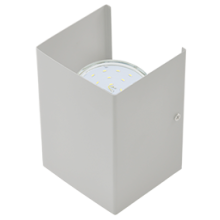 Св-к настен Ecola GX53-N52 прямоуг серый 2* GX53 100х140х90мм 2 шт/уп (2/20)
