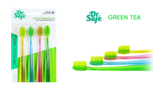 Зубная щетка Dr.Safe Green Tee блистер 4шт (12/144)