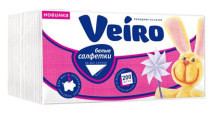 Салфетки Veiro 1слой  белые 200шт (27/648)
