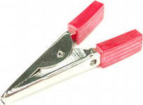 Зажим "крокодил"  10А красный (50)