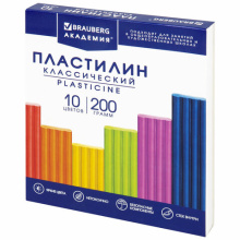 Пластилин классический 10цв 200г стек Brauberg (8/16)