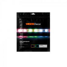 Лента диод 12В IP20 14.4Вт/м RGB 5050 60диод/м 10мм 5м Wolta (20)
