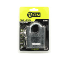 Замок навесной 60мм с защитой дужки чугун автомат запирание ON (10)