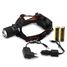 Фон налоб акк T6Led 193-3 Zoom +красный диод 2x18650