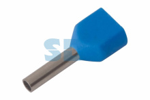 Наконечник штыр втул изол двойной  0.75мм²- 8 НШВи(2) синий 100шт Rexant (100)