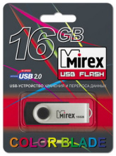 Флэш-диск Mirex 16GB Swivel черный