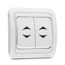 Выкл. Makel Mimoza 2кл. белый проход (12)