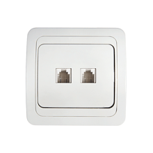 Розетка CLASSICO 2-ая RJ-45 2136 белый (10)