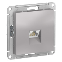 Розетка AtlasDesign RJ45 1-ая механизм алюминий (10)