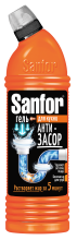 Ср-во д/труб Sanfor 750г гель для кухонных засоров (15) акция