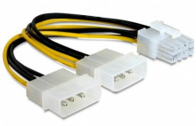 Разветвитель питания 2хMolex->PCI-E 8pin, для подключения в/к PCI-Е (8pin), Cablexpert