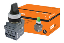 Перекл TDM M2SS2-20B I-O 1з+1р короткая ручка черный (10)