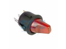 Выкл Rexant вкл-выкл 16А подсв красный круг 12В (10)