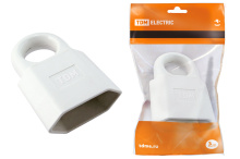 Штеп гнездо TDM б/з 10А белый шторки кольцо (30)