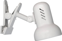 Св-к наст прищепка Е27 R63 Camelion H-035 C01 белый металл (12)