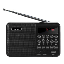 Радио Perfeo  i90 Palm съёмный акк 18650/FM/MP3(USB/microSD)/LCD-дисплей/jack 3.5 чёрный (1/10)