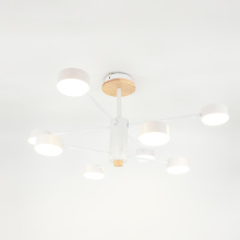 Люстра потолоч  8хGX53 Элизиум Белая+Дерево 600х665мм General