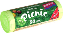 Пакеты фасовочные 24х37  50шт 6мкм рулон зеленый Avikomp Picnic (40)