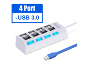 USB-хаб SmartBuy  USB 3.0 7304-W 4 порта выключатели порта с индикацией белый