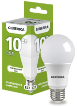 Лампа диод A60 10Вт Е27 4000К 1000Лм Generica (10/100)