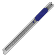 Нож канцелярский лезвие  9мм  Brauberg "Extra 60" металлический, лезвие 60° фиксатор  (6/24)
