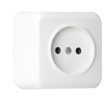 Розетка Smartbuy Юпитер 1-ая б/з белый керамика (10/200)
