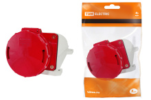 Розетка 134 стац. 3Р+РЕ 63А 380В IP54 TDM (10)