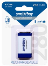 Акк NiMh 6F22 280мАч SmartBuy 1xBL (25/200)