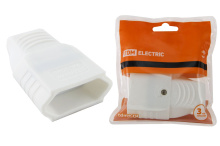 Штеп гнездо TDM б/з 10А белый плоское (30)