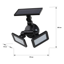 Св-к уличный настен диод Эра FS020 2х24Вт солн бат 180Лм IP44 черный (1)