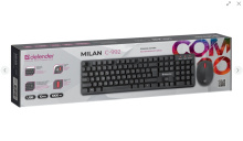 Набор Defender Milan C-992 RU клав+мышь черный (20)