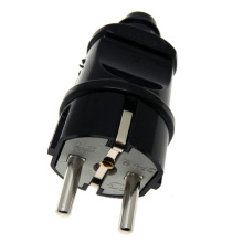 Вилка Универсал прямая с/з 16А чёрная (25/250)