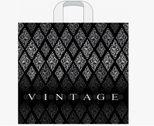 Пакет ПВД с петлевой ручкой 38х34 70мкм Винтаж (50)