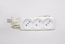 Удл 3гн 10м ПВС 1300Вт 2х0.75мм² Р16-010 (25)