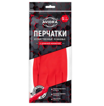 Перчатки резиновые сверхпрочные удл манжета S Aviora (12/60)